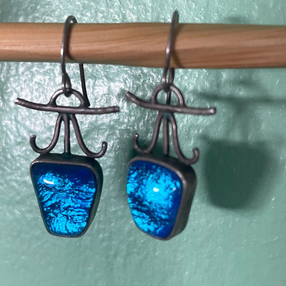 Vintage, Asian inspired drop earrings